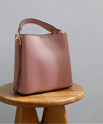 아네모네 가죽 느낌 스퀘어 2WAY 백 핑크