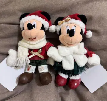 미키 미니 크리스마스 봉제 인형 세트