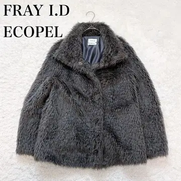 새상품급 FRAY I.D ECOPEL 인조 모피 블루종 퍼플