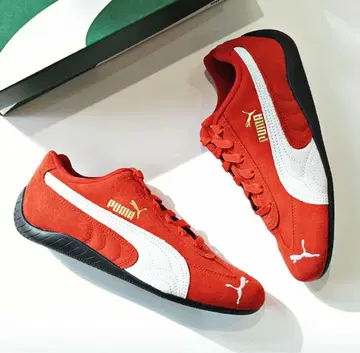 PUMA 스웨이드 레드 화이트 스니커즈