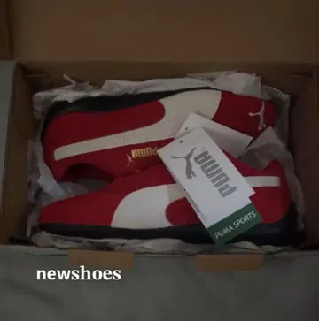 PUMA 스웨이드 레드 화이트 스니커즈