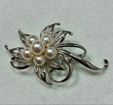 브로치 펄 SILVER 각인