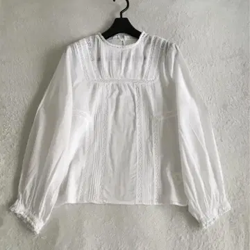 SHIPS any 쉽스에니 레이스 핀턱 블라우스