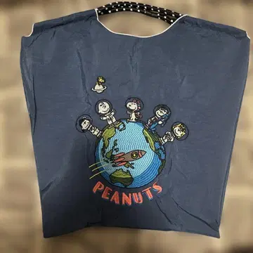 PEANUTS 에코백 다크 블루