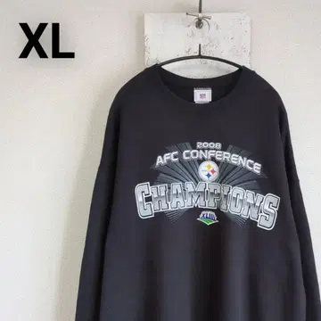 구제 의류 NFL 스틸러스 맨투맨 블랙 XL 2008년