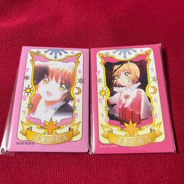 카드캡터 사쿠라 스퀘어 캔뱃지 벚꽃