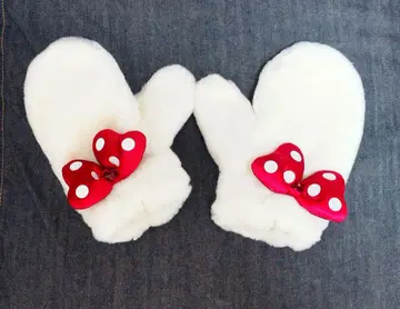 미니 마우스풍 리본 포함 미튼