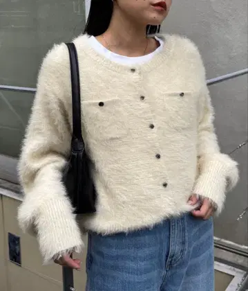 CIAOPANIC TYPY 미니 포켓 멜란지 페더 가디건