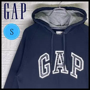 [ 24시간 이내 익명 배송 ] 갭 풀오버 후드티 센터 로고 블랙 S