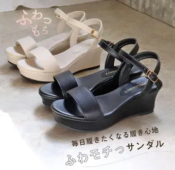 [ 미사용 새상품 새상품급 럭셔리! ] 스트랩 샌들 24cm(블랙)