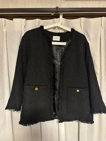 SHIPS any 노카라 자켓 블랙 F