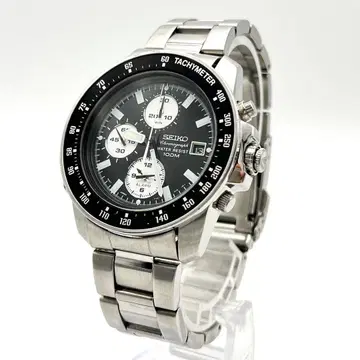 SEIKO 7T32-7H00 크로노그래프 남성용 손목시계 실버 작동품