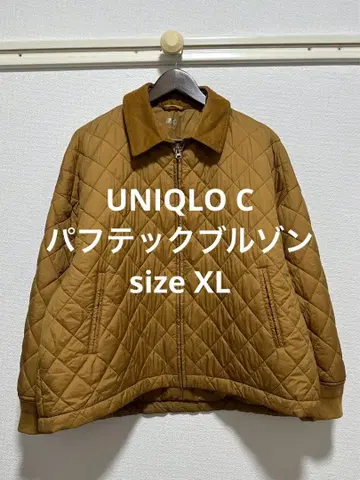 새상품급 유니클로 UNIQLO C 퍼프 테크 블루종 브라운 XL