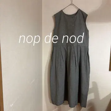 넙치 리넨 레이온 프렌치 슬리브 2WAY 원피스 나츄란