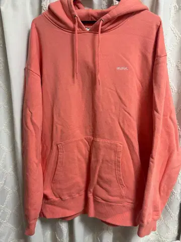 x-girl 코랄 핑크 후드 부착 후드티