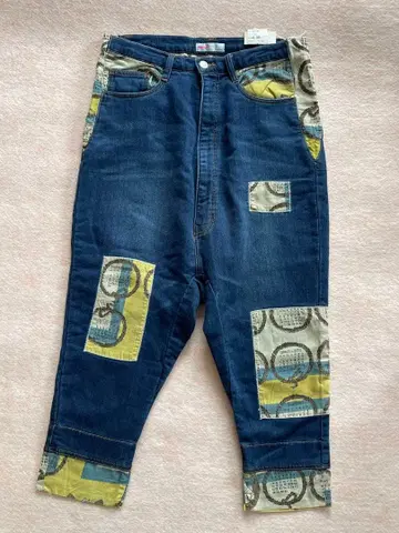 네넷 데님 팬츠 패치워크 사루엘 팬츠 2 미사용