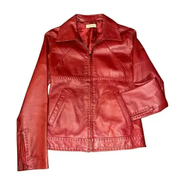 pig skin burgundy jacket vintage