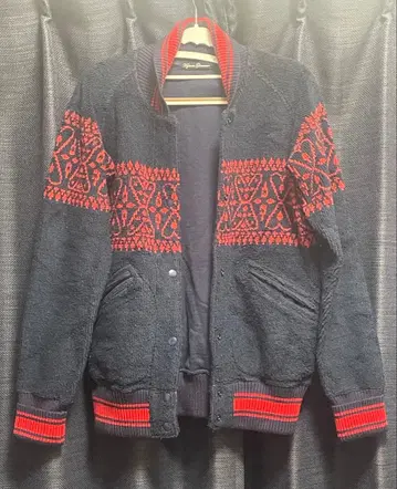 하이진 글래머 에스닉 자수 바시티 자켓