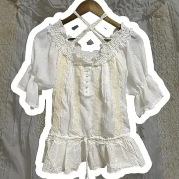 페어리 그런지 Y2K 모리걸 프릴 미니 원피스 오프숄더