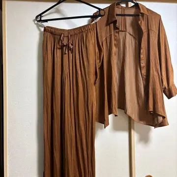 HIROKO BIS 브라운 팬츠&셔츠 셋업