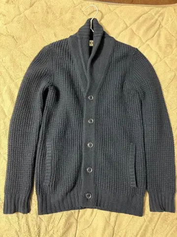 THREEDOTS 네이비 숄카라 니트 자켓