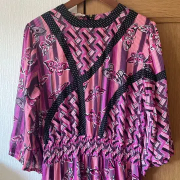 빈티지 80s diane freis풍 나비 패턴 원피스