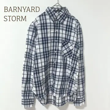 버니야드스톰 체크 셔츠 면100 S 캐주얼 긴팔 올 패턴