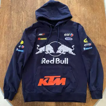 바이크 후드티 로고 네이비 풀오버 레이싱 맨투맨 레드불