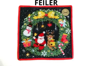 [페이] 조이풀 리스 손수건 산타 리스 크리스마스