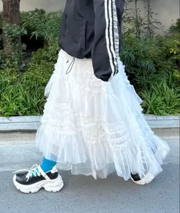 프릴 샤샤 스커트