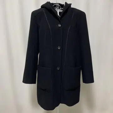 TENOROC 후드 부착 코트 블랙