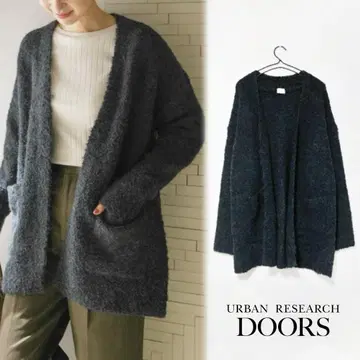 새상품급 URBAN RESEARCH DOORS 부클 니트 가디건