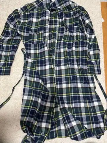 Lee 체크 무늬 롱 셔츠 원피스