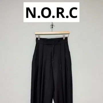 N.O.R.C 노크 턱 와이드 팬츠 울 블랙 멋짐 1 블랙