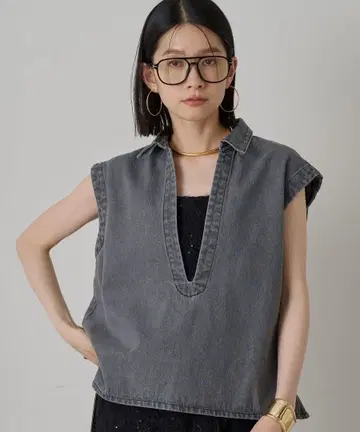 Loungedress 라운지 드레스 데님 베스트