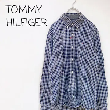 [ 새상품급 ] TOMMYHILFIGER 체크 셔츠 버튼 다운 레이어드
