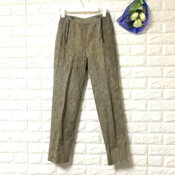 여성용 팬츠 센터 프레스 2곳 지퍼 레인보우 데미지 샤기