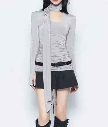 [ THEREDTHREAD ] S asymmetric drape tops