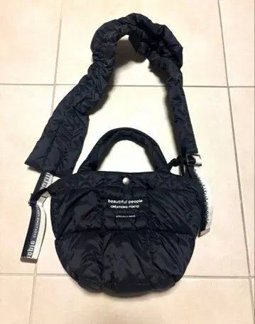 beautiful people 방수 나일론 퀼팅 숄더백 미니