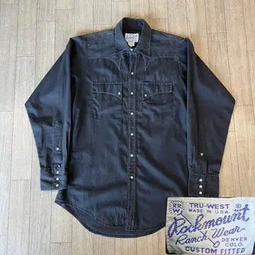 70s 80s ROCKMOUNT vintage 웨스턴 셔츠 블랙