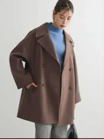 가격 인하 새상품급 오버 자켓 코트 브라운