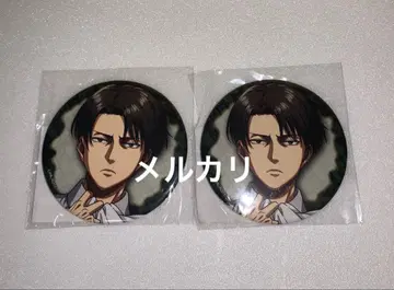 진격의 거인 모리 온라인 스크래치 리바이 캔뱃지 2점