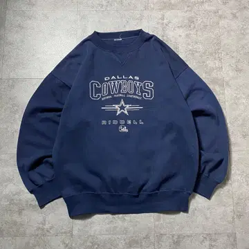 90s NFL 댈러스 카우보이즈 자수 로고 네이비 맨투맨 트레이닝복