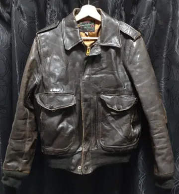 70s 80s 가죽 자켓 A-2 플라이트 자켓 미국제
