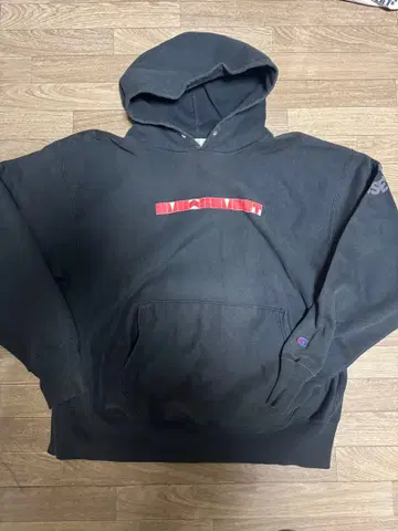 90s Champion 리버스 위브 블랙 후드티