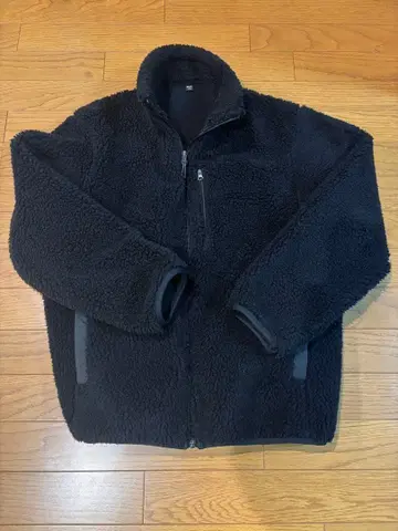 방풍 보아 플리스 자켓 블랙 M