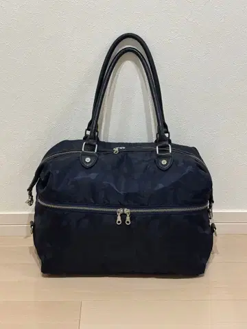 네이비 카모플라주 보스턴 백