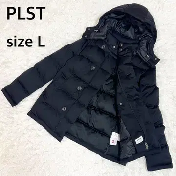 새상품급 PLST 플라스테 다운 코트 후드 부착 2way L 블랙