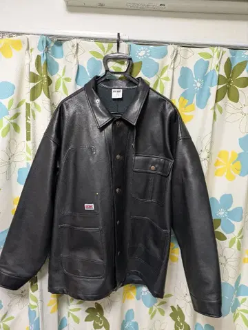 BIG MAC FREAKSSTORE 별주 블랙 가죽 자켓