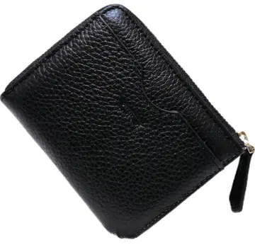 소가죽 슈링크 가죽 코인 케이스 블랙